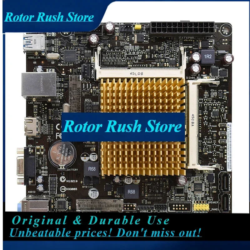 RoRuSASUS J1800-K Motherboard BGA 1170 Support Intel Celeron J1800 Dual-core CPU DDR3L 1333MHz HDMI PCIe 2.0 Mini-ITX