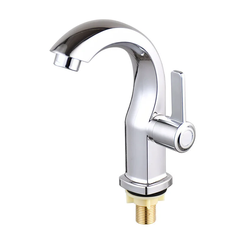 Bathroom & Kitchen Basin Faucet: Single Lever, Deck Mounted, Cold Water Only with ABS Water Purifier - Single Hole Sink Tap image 6