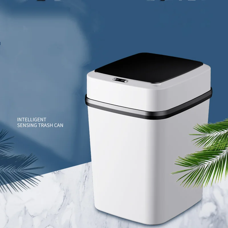 

13/15L Kitchen Trash Bin Home Automatic Induction Intelligent Garbage Can Bathroom Touch Trash Can Toilet Smart Bucket Dustbin