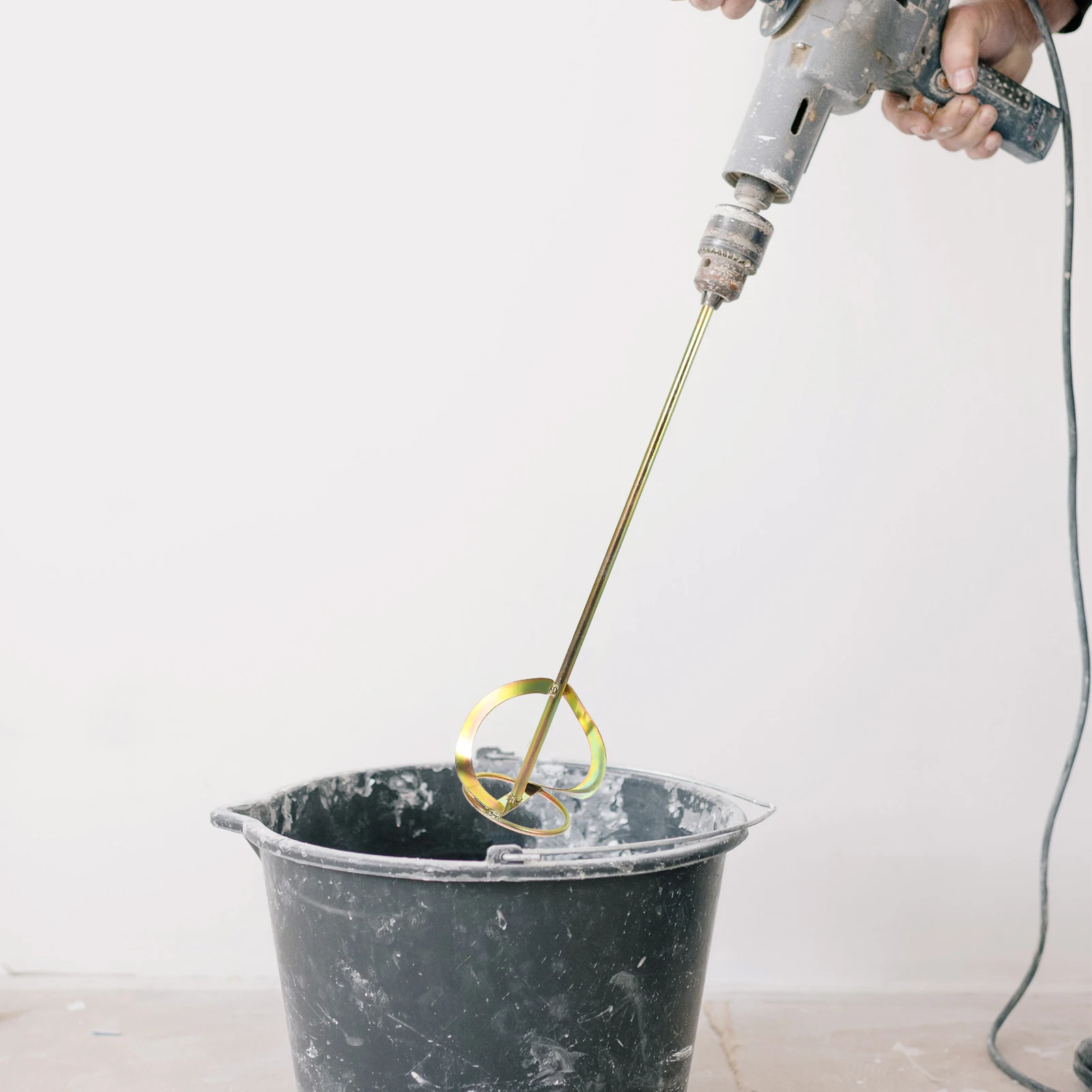 

Drywall Mud Mixer Stirring Rod Resistant Cement Paint Mixing Stick Electric Drill Mixer Head Replacement