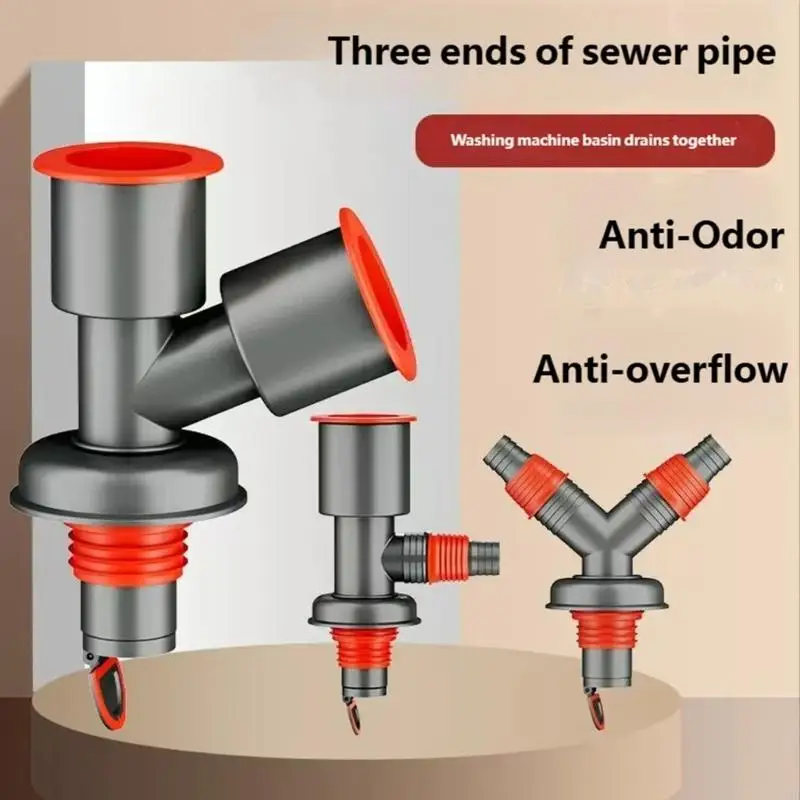 

3 Way Plastic Washing Machine Drain Hose Splitters Outlet Water Divider For Multiple Devices Connection Easyly Install Y5GB