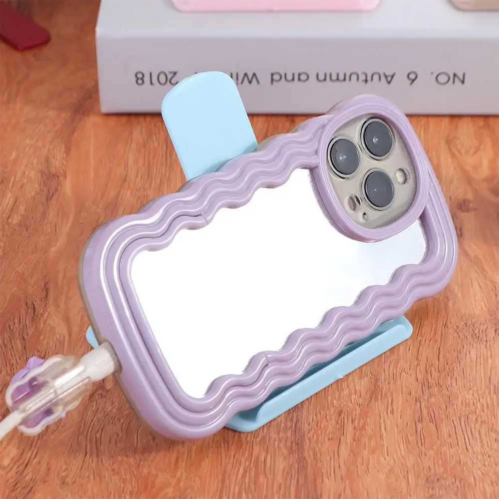 Plastic Foldable Desktop Phone Holder Folding Adjustable Mobile Tablet Stand Cartoon Portable Cell Phone Bracket