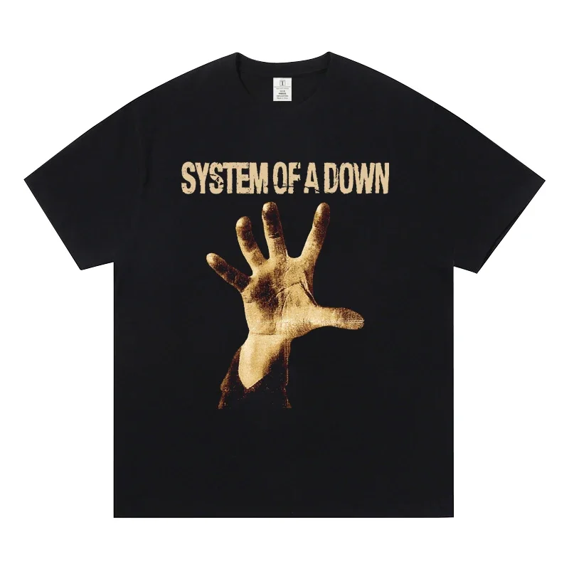 Camiseta de manga corta System of A Down Band World Rock Europa American Metal SOAD moda Casual camisetas para hombres y mujeres