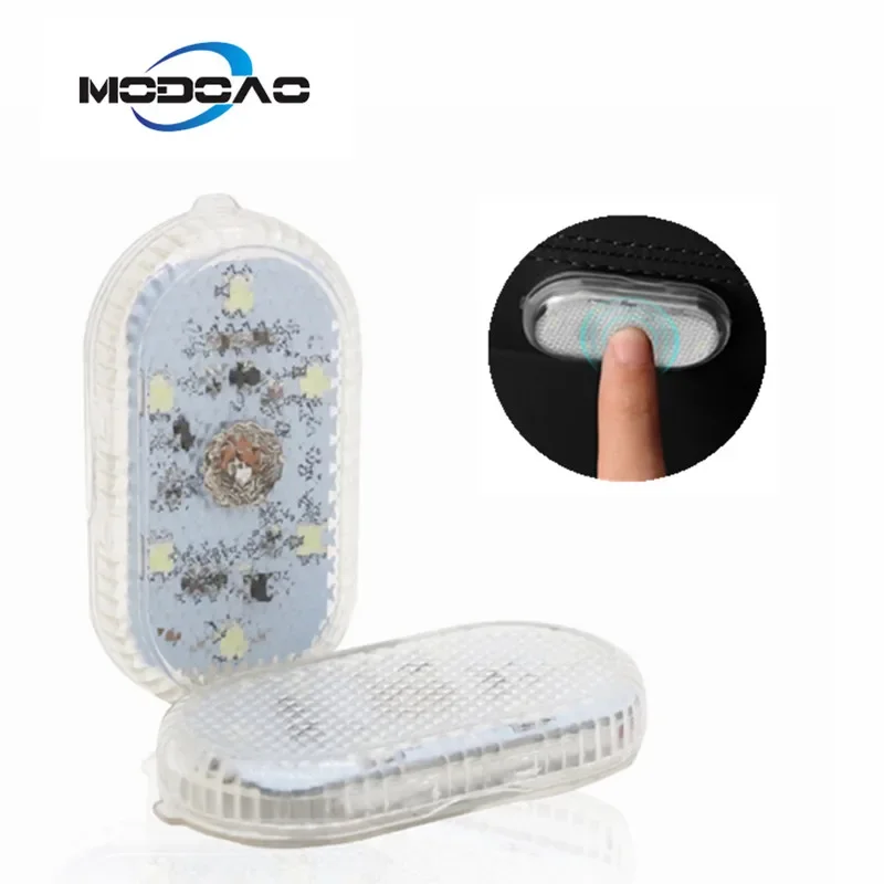

2Pcs Car Interior Touch Light Auto Roof Ceiling Reading Lamp LED Car Styling Night Light USB Charging Lamp Car Wireless Light