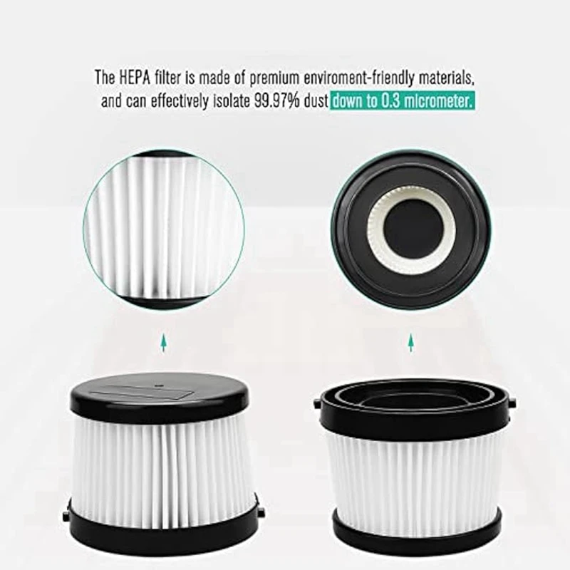 Filtro de 4 piezas DCV501HB para aspiradora de mano inalámbrica DEWALT, 20V, pieza DCV5011H Paquete de 10 Filtros de espuma