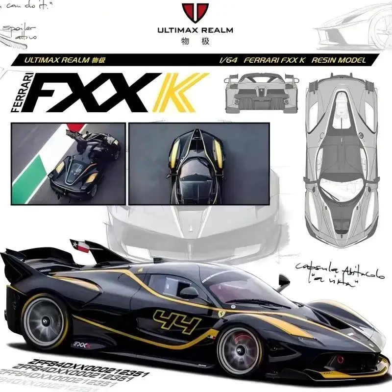 ULTIMAX REALM 1/64  FXXK Series Resin Car Static Die Cast Vehicles Collection Model Car Toy Gifts for Men Christmas Gift