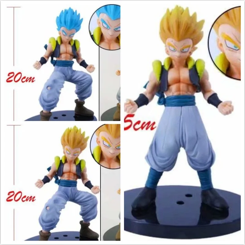 

Оригинальная экшн-фигурка Dragon Ball Z Super Saiyan и Super Saiyan Blue Gotenks, модель сменных волос, коллекционная
