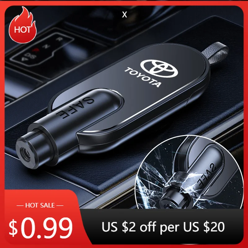 

Для Toyota 2026, колпаки с горячей ступицей, автомобильный оконный выключатель, молоток, резак для ремней безопасности, инструменты для аварийного побега для Toyota Harrier Corolla Avalon