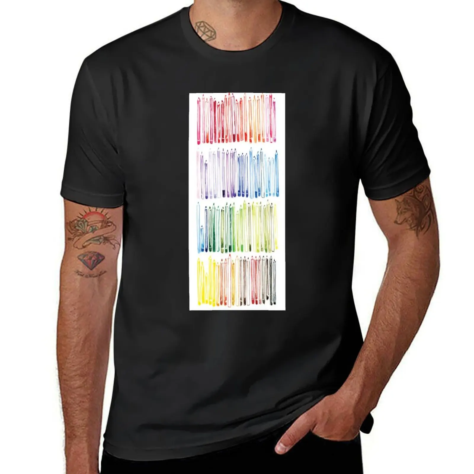 All the coloured pencils in my studio T-Shirt sublime summer tops korean fashion plus sizes mens graphic t-shirts