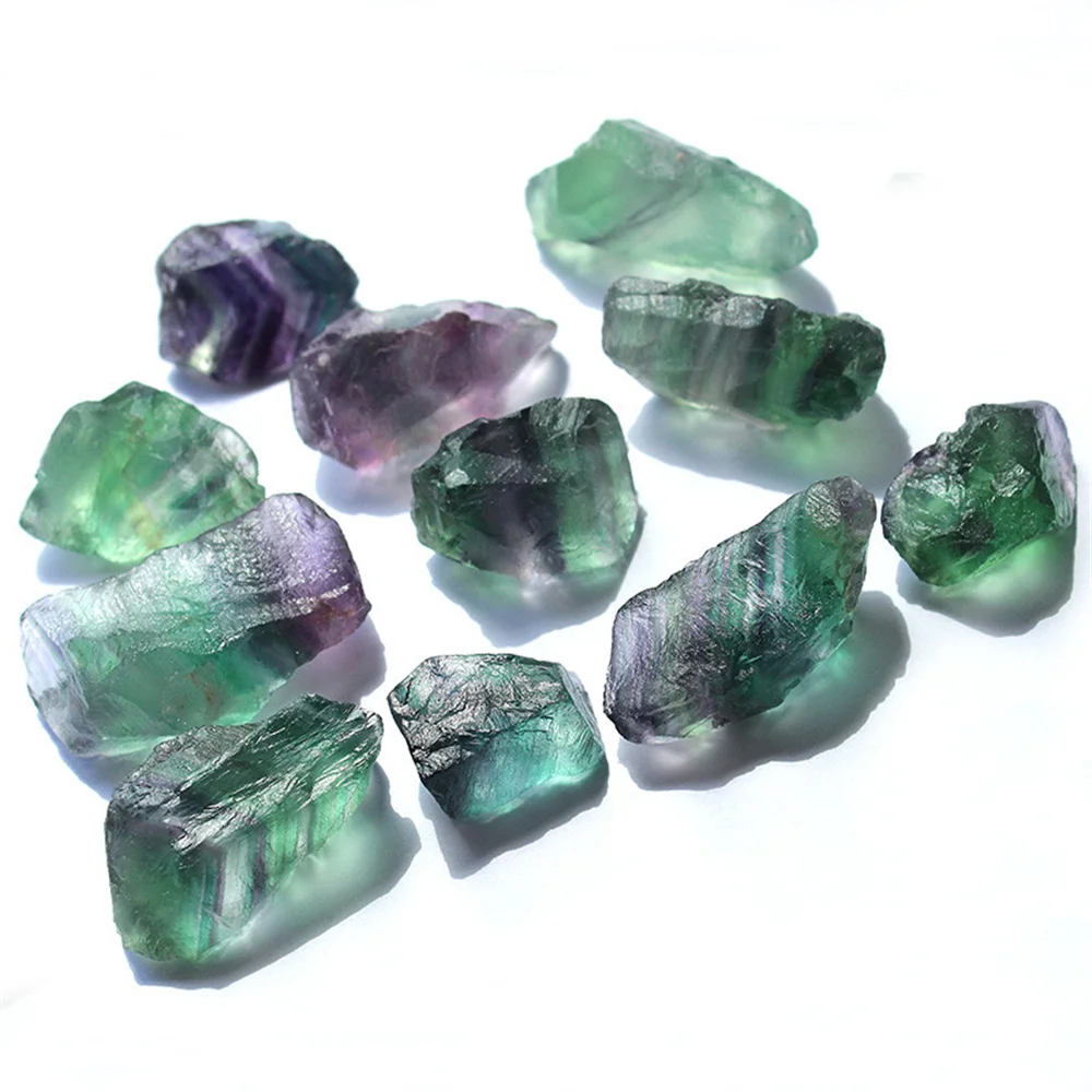 Natural Raw Rainbow Fluorite Naturals Crystals Rough Stones Mineral Healing Crystals Gemstones Specimens Collectible Home Decor