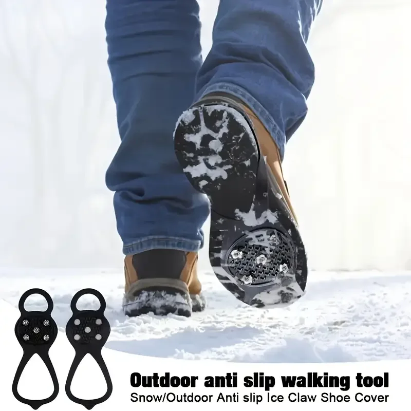 1–10 Paar rutschfeste Eis-Schuhüberzüge, langlebige Steigeisen für Outdoor-Wanderungen, Klettern, Bergsteigen, Wanderschuhe