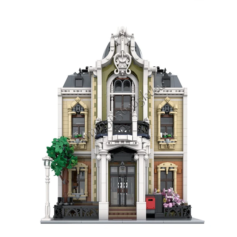 3748 ELEMENTÓW Miejski Hit Sprzedaży Widok Ulicy MOC-10326 Modułowy, Wykwintny Model Domu Puzzle na Zamówienie Kreatywne Pomysły Zabawka dla Dzieci Prezent na Urodziny