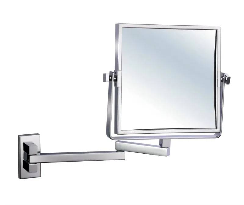 Modern LED wall-mounted vanity mirror with touch-sensitive switch, personalized 3x/5x magnification