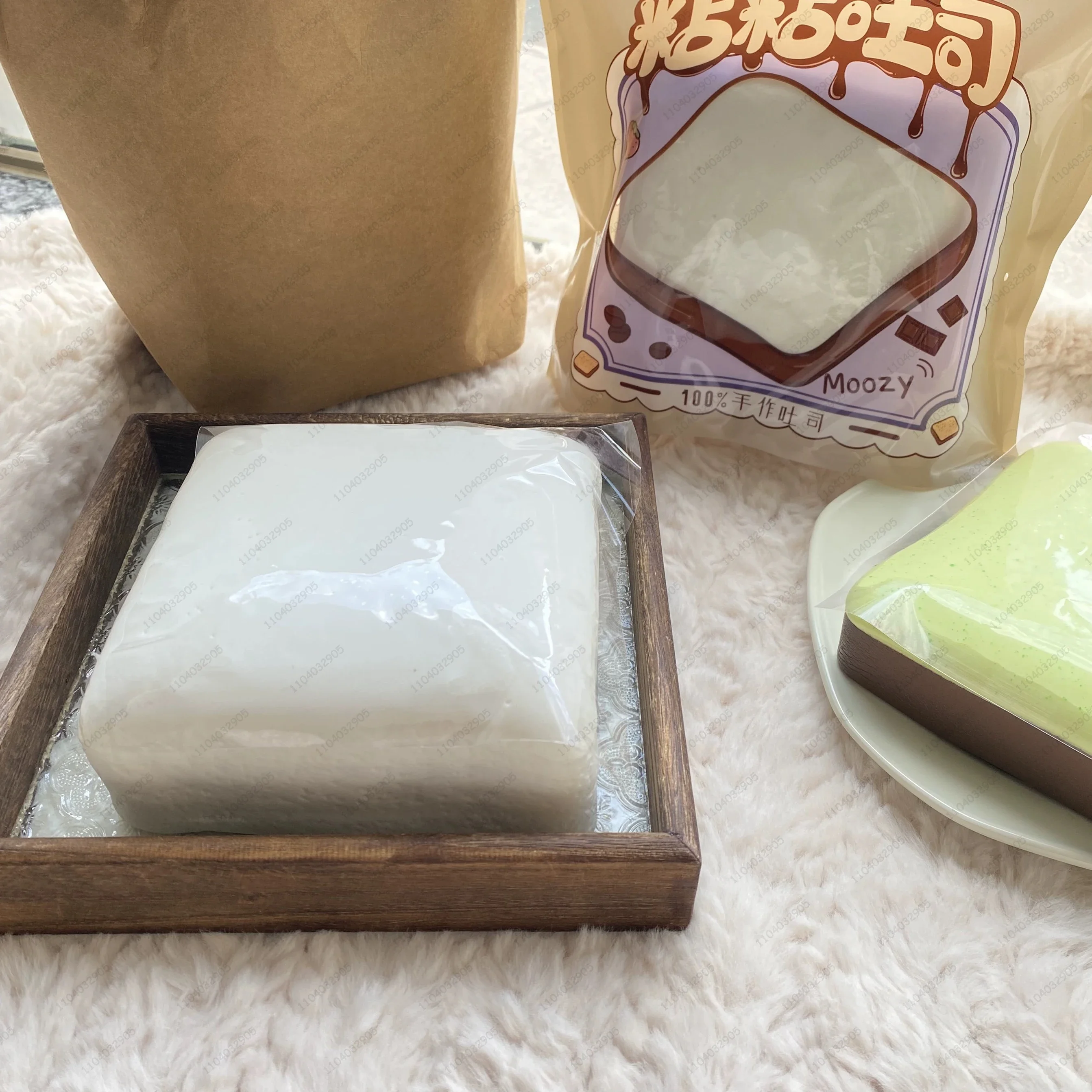 Thick Square Milk Rice Cake Squishy Slow Rising Milk Cake Bread Slow Rebound Fidget Toy Anti Stress Release Hand Relax Toy