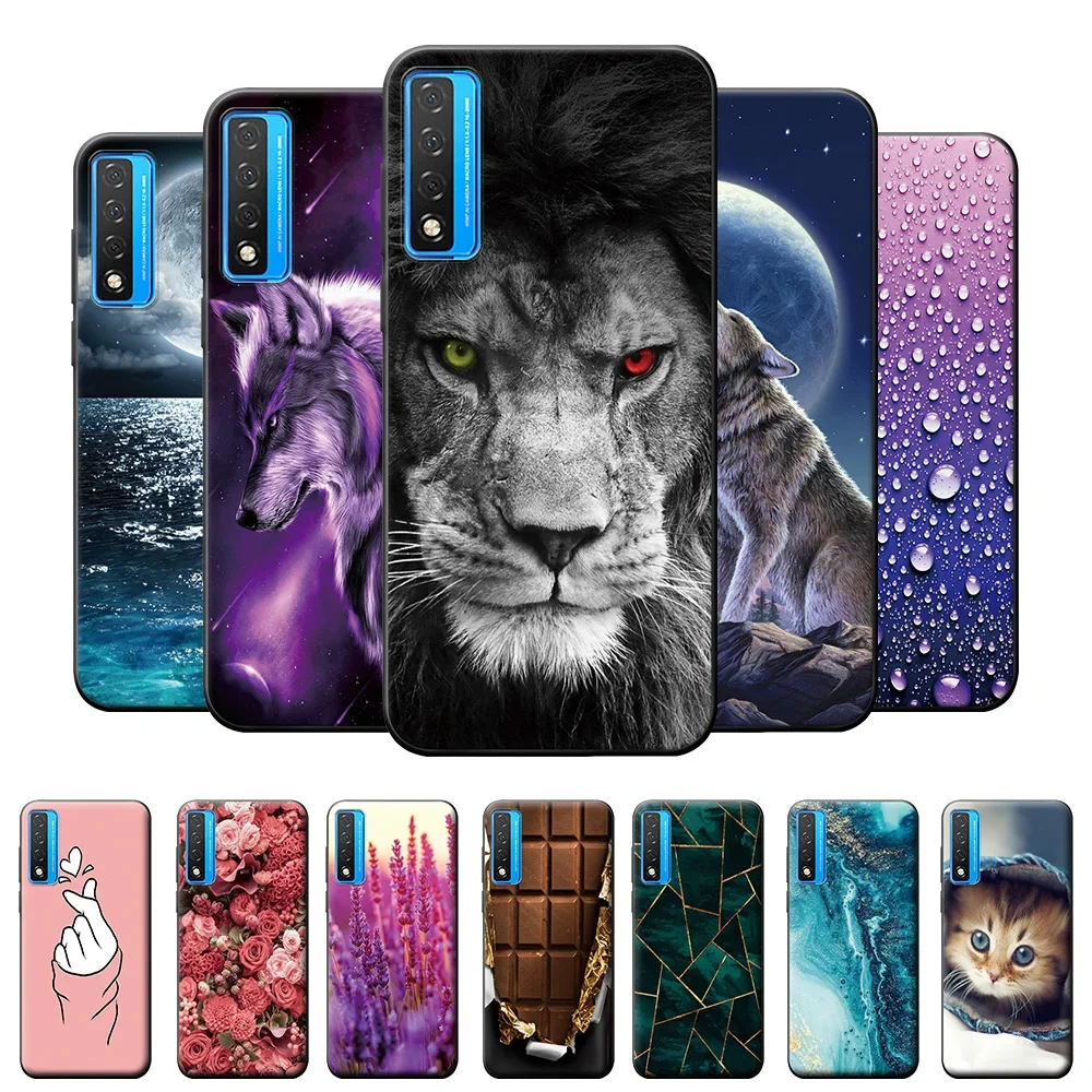 For TCL 20L+ 2021 Case Cover 20L Plus T775H T774H 20 L s Animal Soft Silicone Back Case For TCL 20L 20S Fundas Phone Cover 6.67