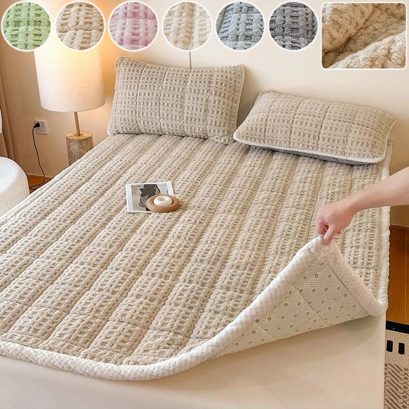 جديد تاتامي فراش الشتاء بلون رقيقة وسادة لينة تنفس عنبر غطاء مرتبة عدم الانزلاق وسادة واقية Colchas 150x200