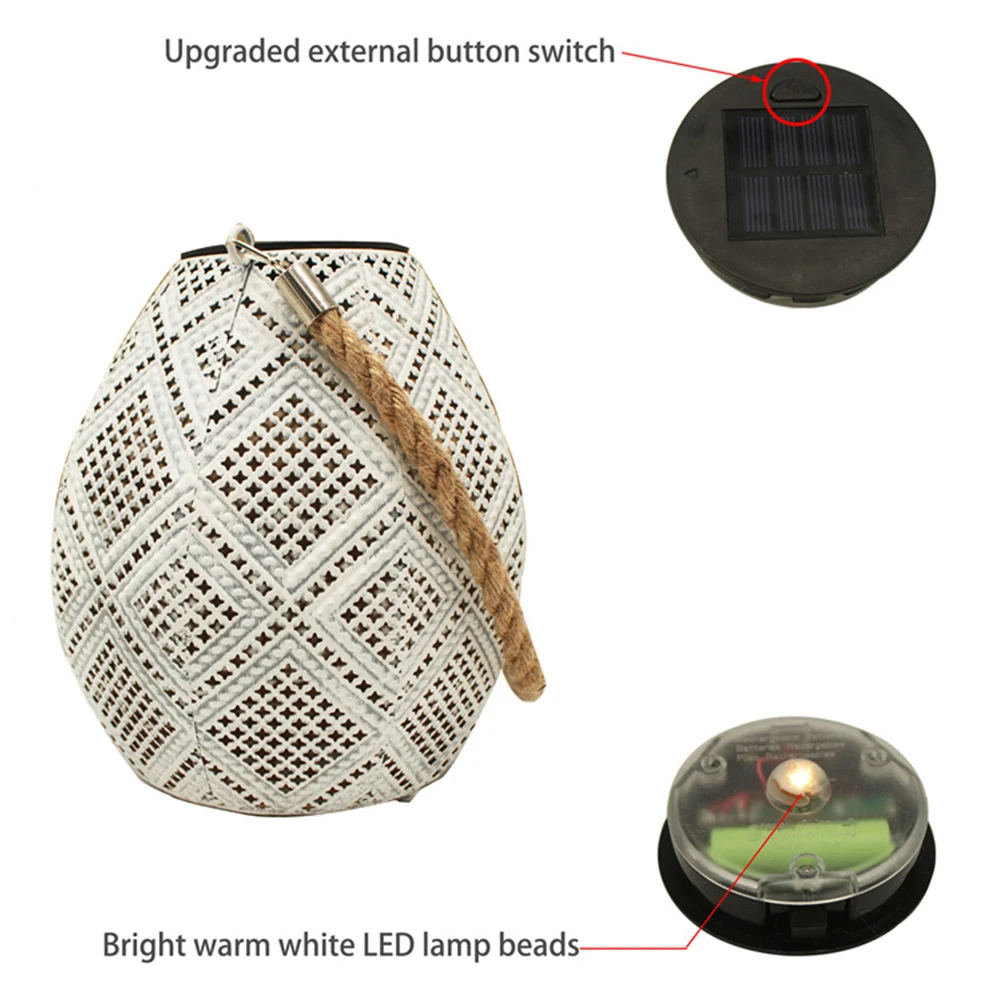 

Solar Garden Light Decorative Lamps Lawn Decorations Outdoor Hollow Hanging Lantern Lights