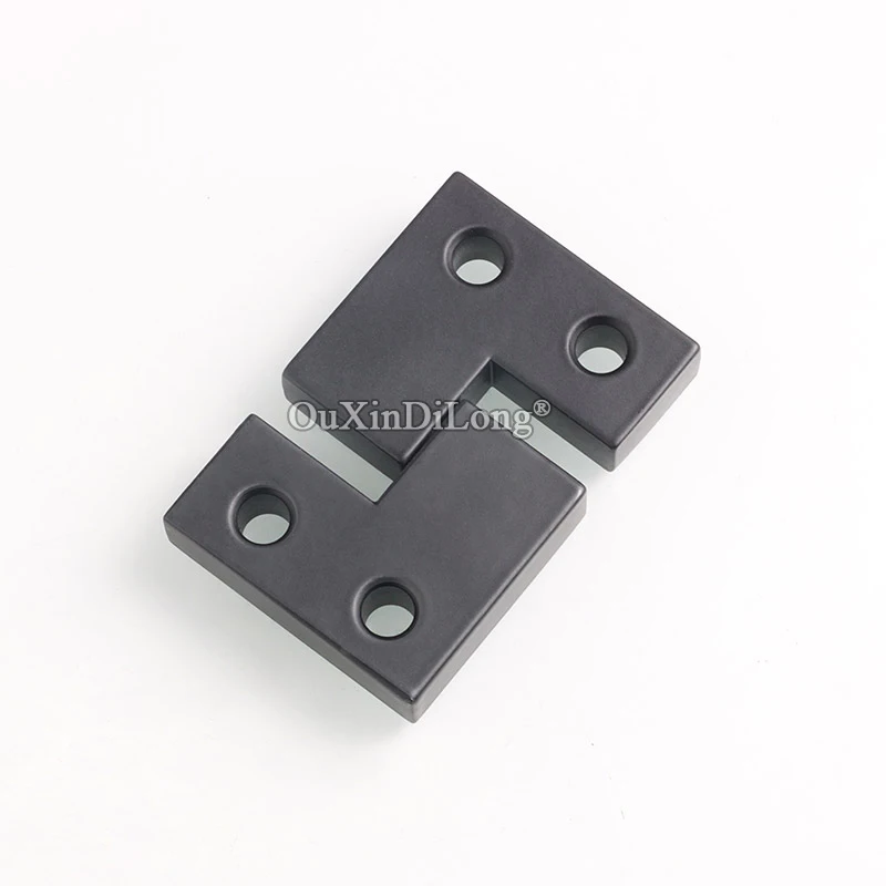 10PCS Zinc Alloy Industrial Hinges Distribution Box Bolt Hinge Switch Electric Network Cabinet Hinges Metal Cabinet Hinges Black