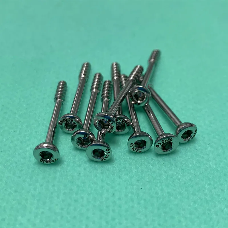 10 Pcs 3.0mm Stainless Steel Half Thread Tension Screws For Small Animal Pets, Surgical Instruments for Dogs, Pet Products