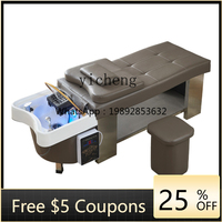 ZZ  Water Circulation Head Therapy Shampoo Chair Barber Shop for Hair Salon Fumigation Massage Ear Cleaning