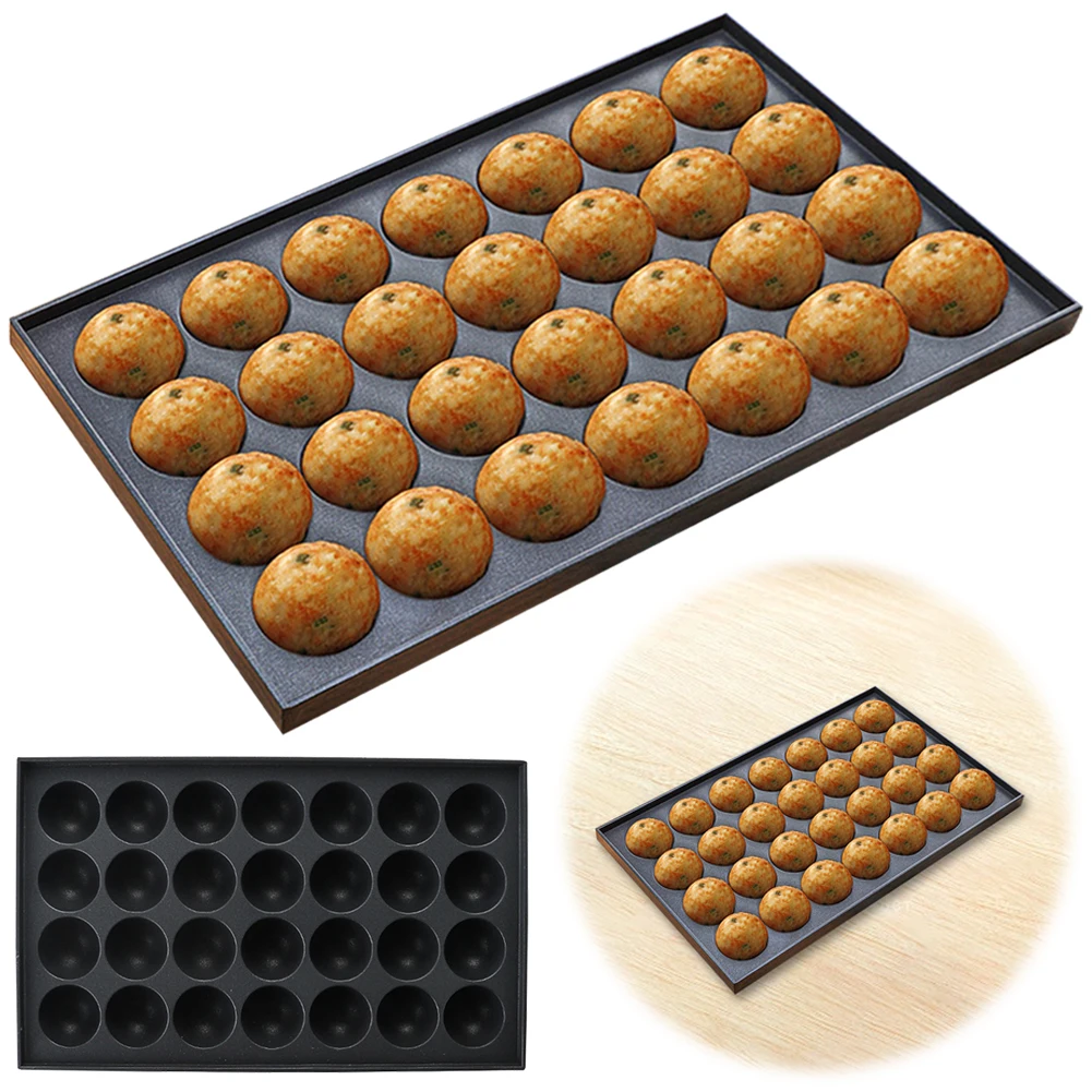 Octopus Meatball Plate Nonstick Octopus Meatball Grill Pan Multi Purpose Takoyaki Maker Meatball Sheet Pan Cooking Baking Tools