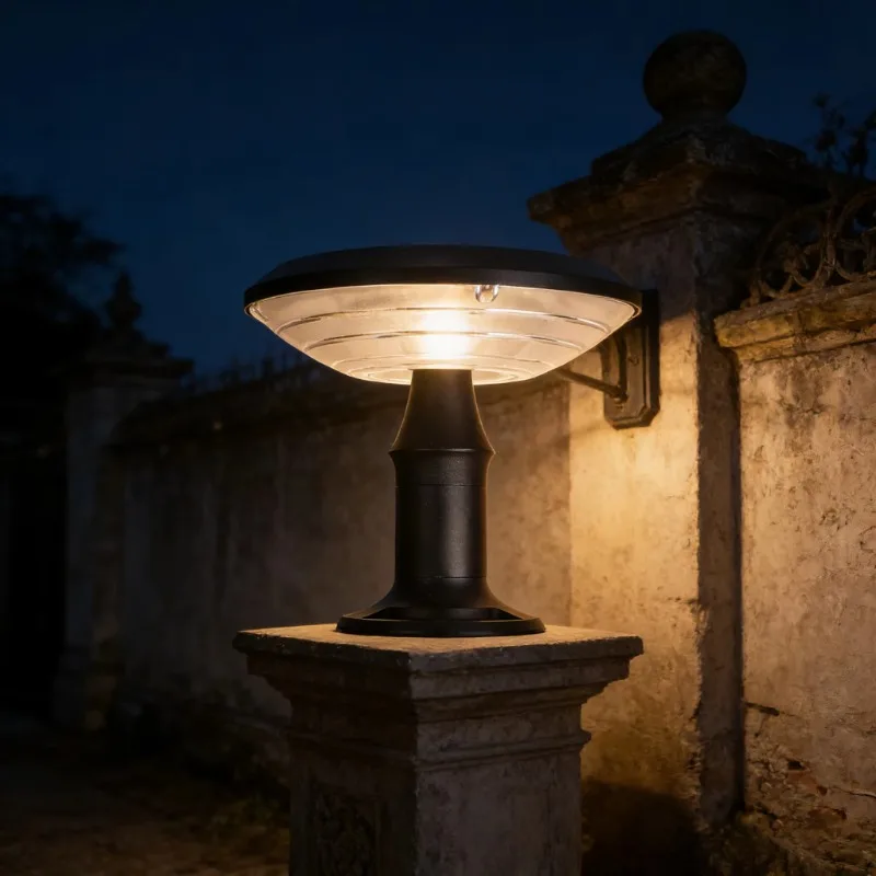Aluminum alloy solar LED lamp post for outdoor residential lighting