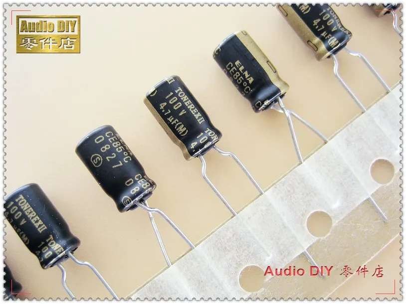

ELNA черный золотой халат TONEREX II 4,7 мкФ 100V4.7uf аудио электролитический конденсатор