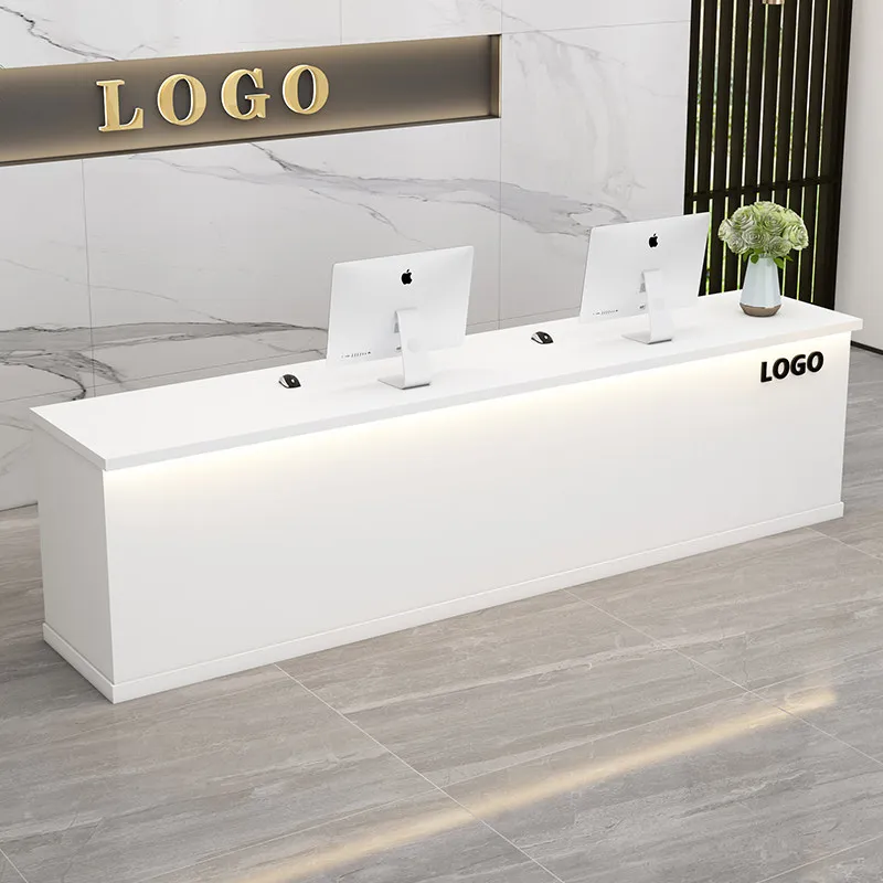 New Company Front Desk Reception Counter Store Small Modern Simple Graphic Intermediary Bar Table Clothing Store Customization