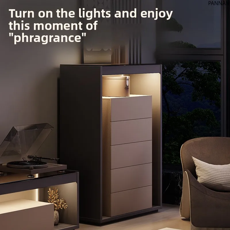 Italian minimalist living room wall drawer storage cabinet bedroom locker small side cabinet