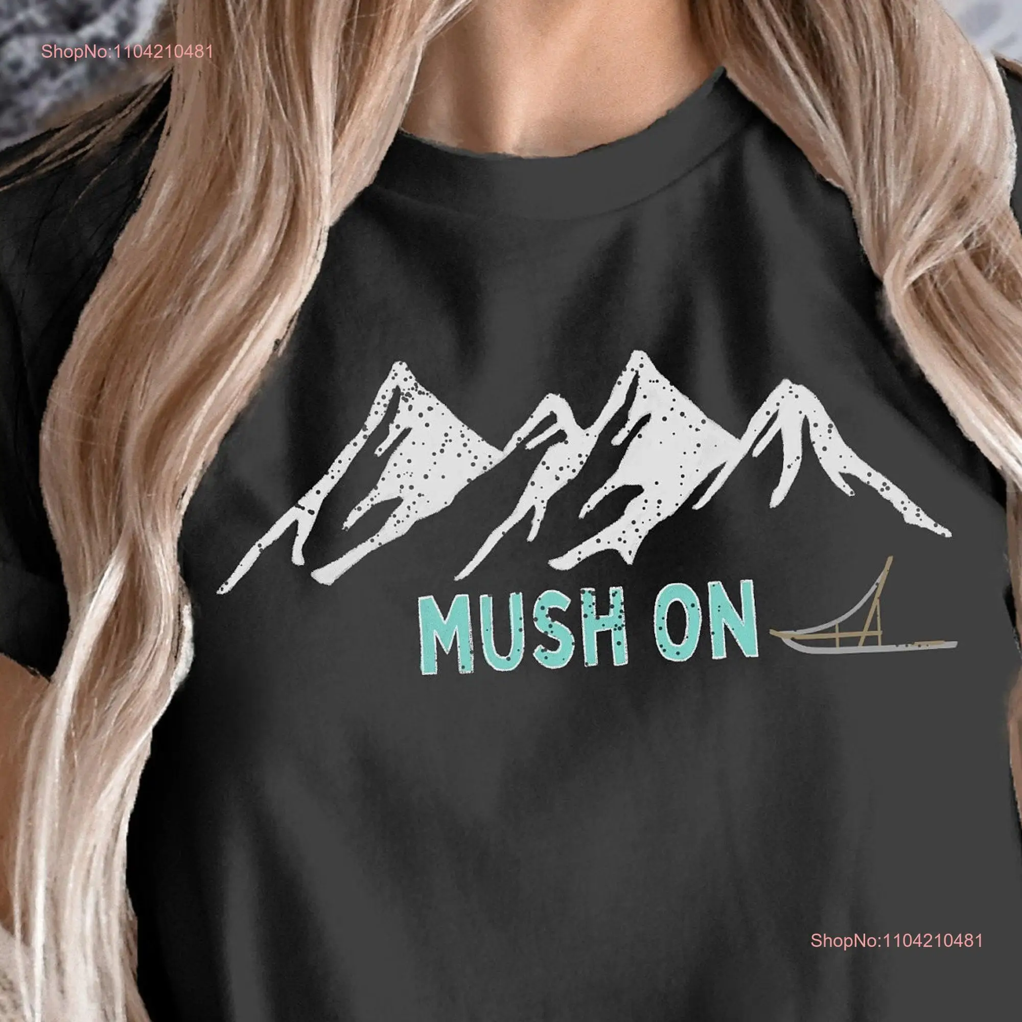 Собака Санинг SweaT Футболка Sled Mush On Musher Strong Husky Urban Mushing Racing Аляска с длинными или короткими рукавами