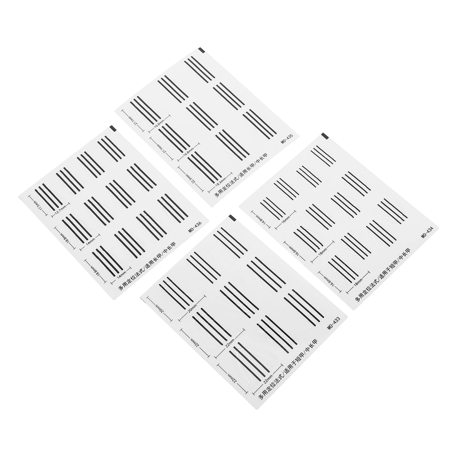 

4 Pcs Stickers French Templates PVC Kits Soft Gel Home French Manicure Stickers Salon Long Design Manicure