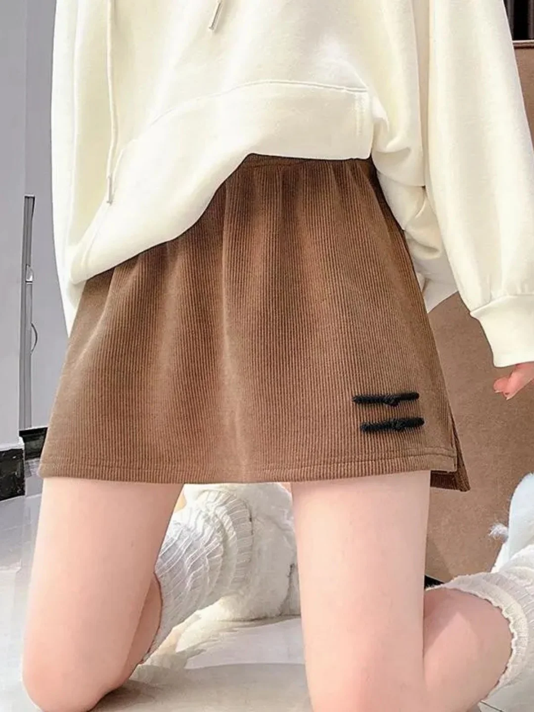 

Ретро-юбка с эффектом слоев и фальшевым подолом, больших размеров, модная, стройнящая, с эффектом утяжки, для молодых женщин, повседневная одежда