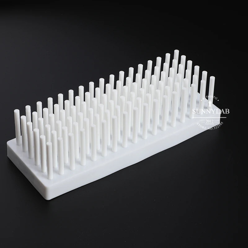 2pcs Lab 66/102column Plastic Column Type Thickening  Test Tube Rack Can Be Inverted Socket
