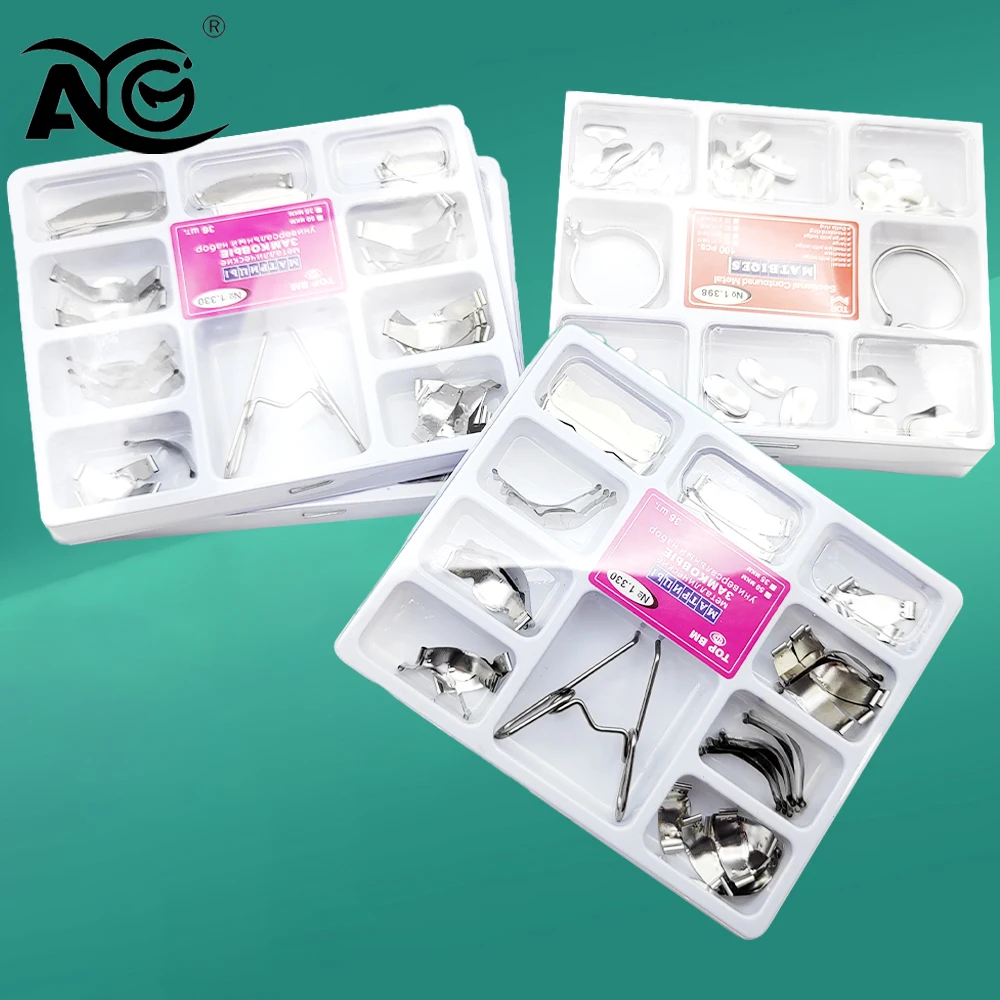 

AG 30Pack Dental Matrix Band Matrix Tofflemire Restorative Tool Universal Matrix Bands Dentistry Lab Equipment Dental Tool