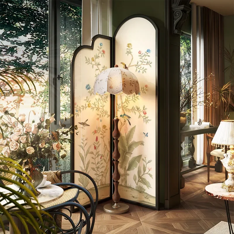 Aura  French Movable Folding Screen Entrance Partition Antique Furniture Divider  Living Room Customizable