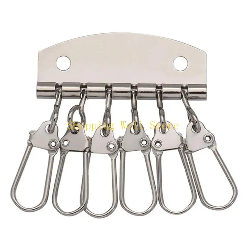 KX4B 5 Pcs/Set Keychain Organizers Practical Holders Row Keyring Organizers Hardware Supplies for Wallet Purse Bag