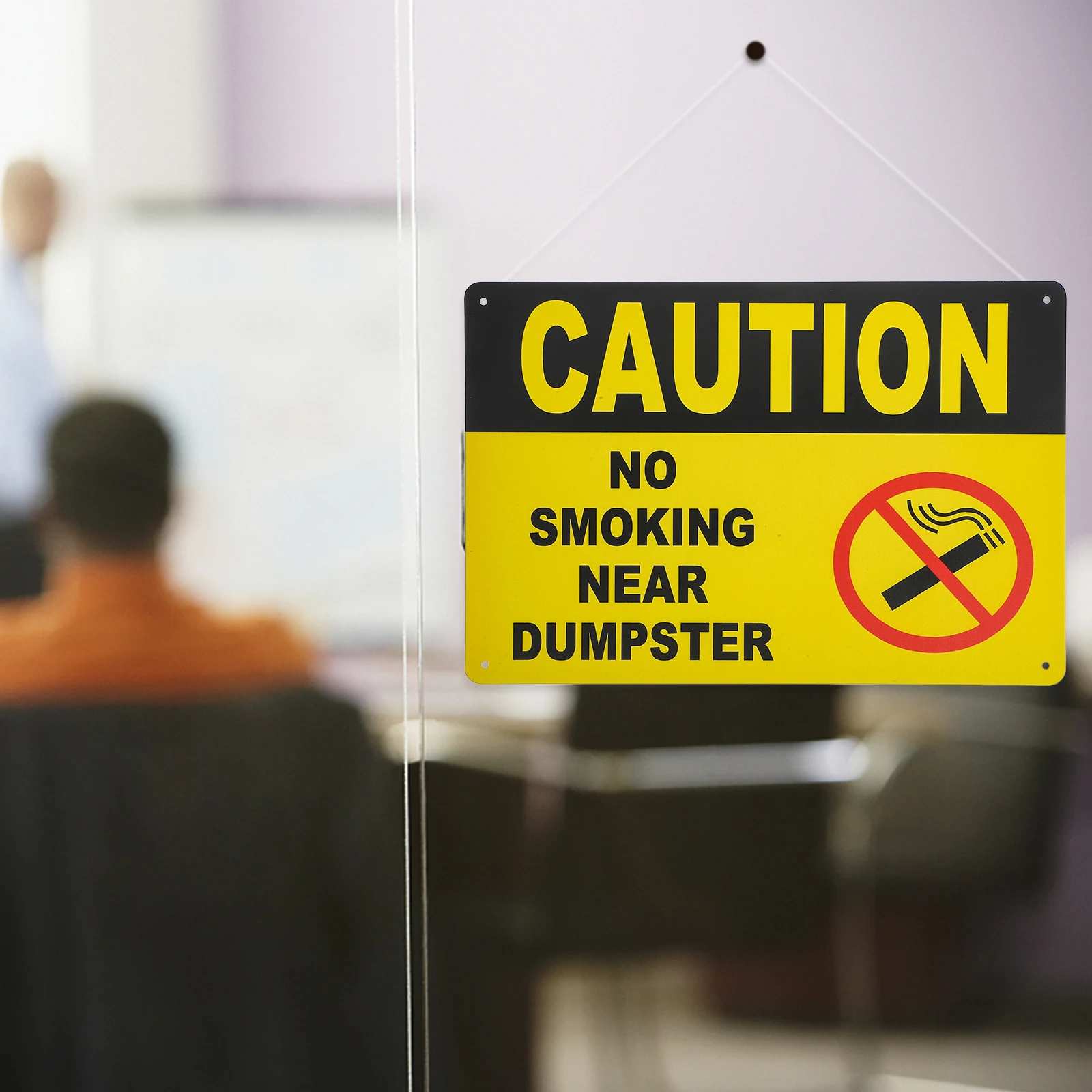 Sturdy No Smoking Warning Wall For Public Places Smoke Prohibition Board Smooth Surface Strong Structure Easy Storage