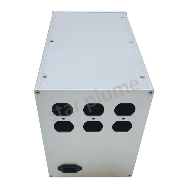 (182*242*310mm) All Aluminum Alloy Power Amplifier Case American Standard Socket Case Power Filter Chassis Shell DIY Box