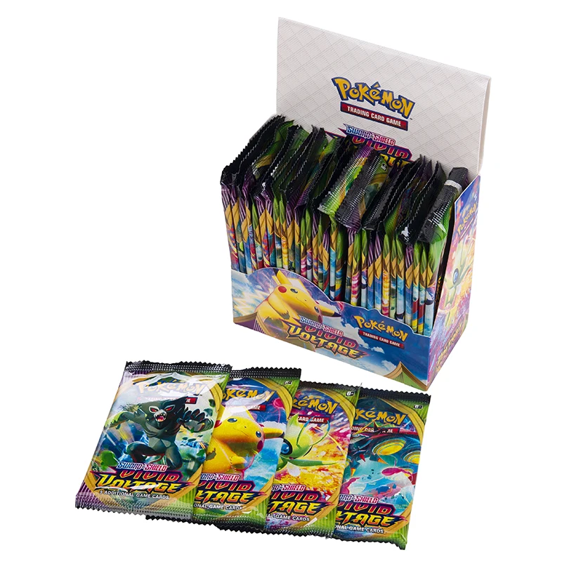 54 Stück englische Pokemon-Boosterkarten Tradiner Sword & Shield Vivid Voltage Expansion Spielzeug für Fans