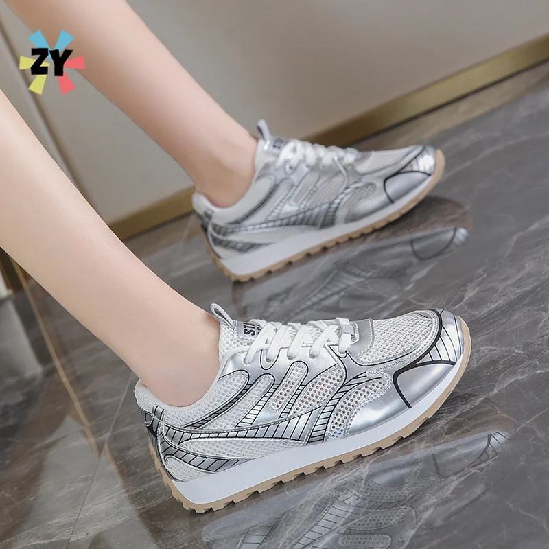 

Женские массивные кроссовки, сетчатая дышащая обувь для женщин, Спортивная повседневная обувь для бега, уличная женская обувь для фитнеса