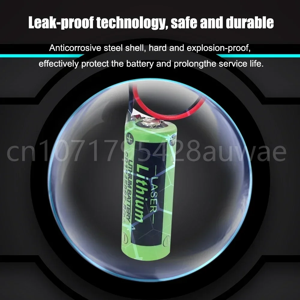 4 قطعة CR17450SE-R 3V 2500mAh CR17450 17450 بطارية ليثيوم A98L-0031-0012 A02B-0200 CR17450 مع المكونات السوداء