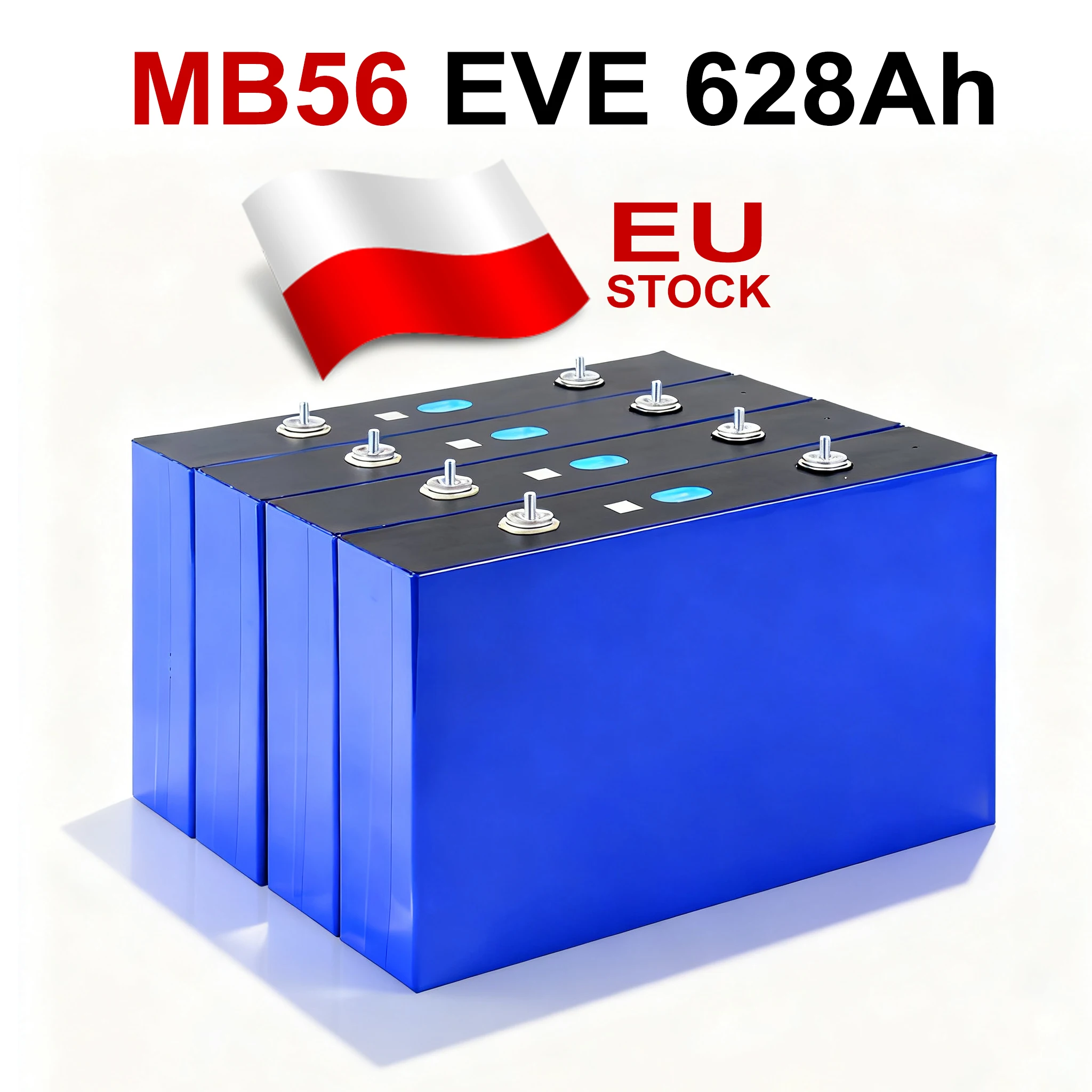 

Новые EVE 628Ah MB56 10000cycle 3,2 В призматические аккумуляторные элементы Lifepo4 Lifepo4 для 12 В 48 В для лодки RV TAX FREE