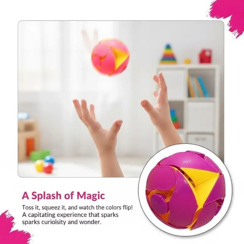 Magic Color Changing Sensory Ball, Hand-Throwing Stress Relief Toy With Dual-Effect Transformation, Fun Decompression Gift