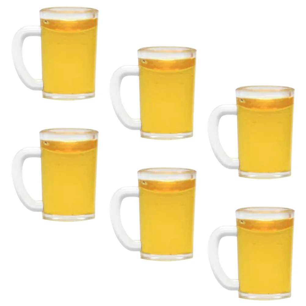 House Accessories for Home Dollhouse Beer Mug Decor Desktop Mini Mugs Yellow Children