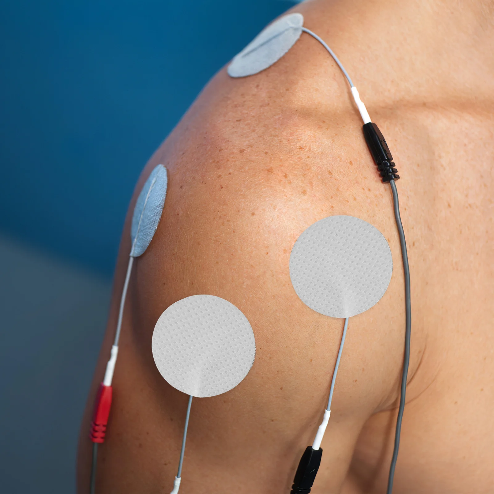 10Pcs Skin-Friendly Reusable Round Pads for Pulse Massager Machine Full Body Treatment Supplies