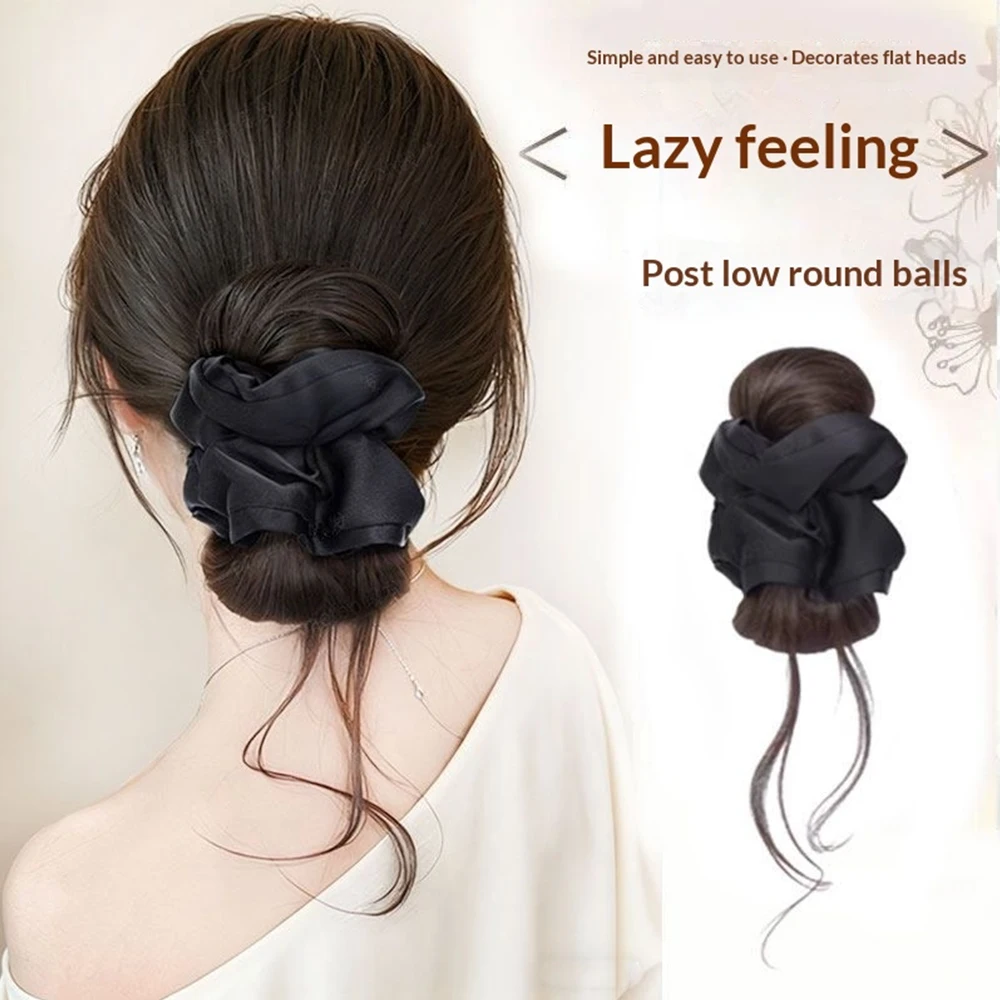 Synthetic Hair Bun Women Hairpiece Natural False Updo Hair Black Brown Claw Clip Wig Bun Hair Extension Hair Accessories for Use