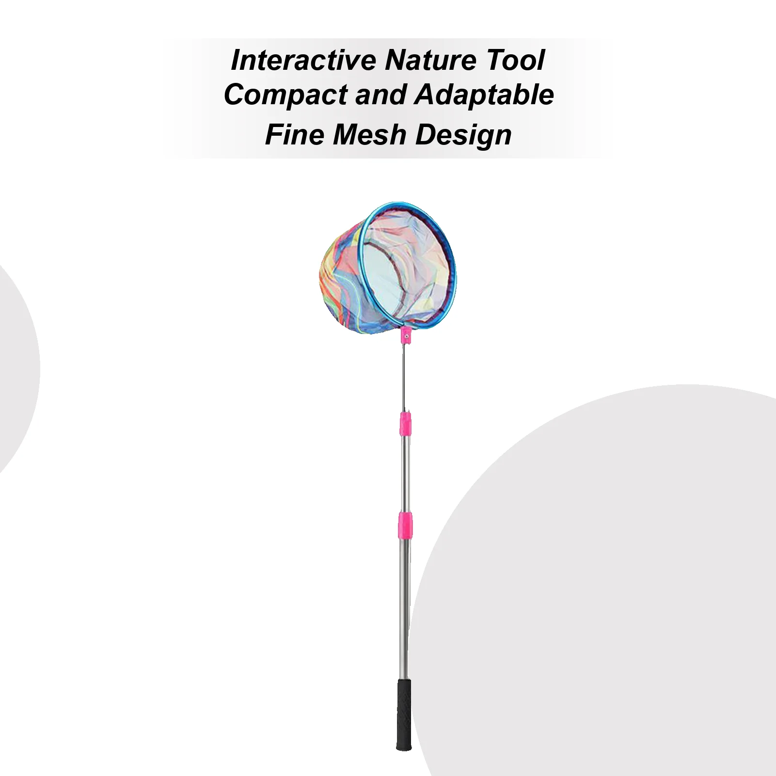

Fishing Nets Retractable Kids Beach Net Non-Slip Handle Heavy-Duty Skimmer Catcher Toys For Outdoor Swimming Butterfly Catching