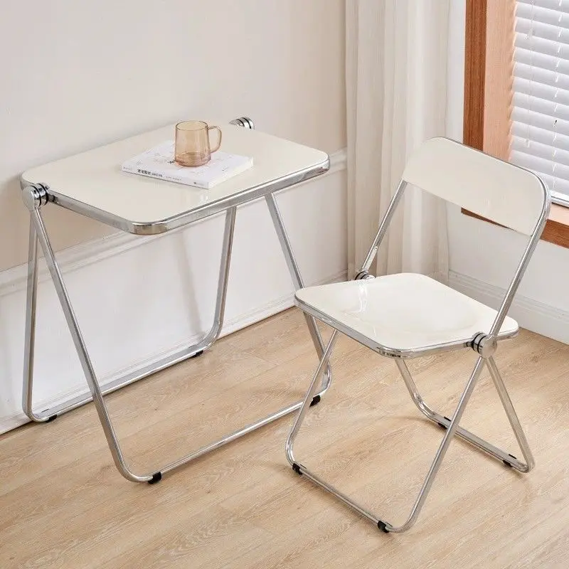 

folding table and chair combination Internet celebrity ins home portable table, simple modern bedroom, balcony table