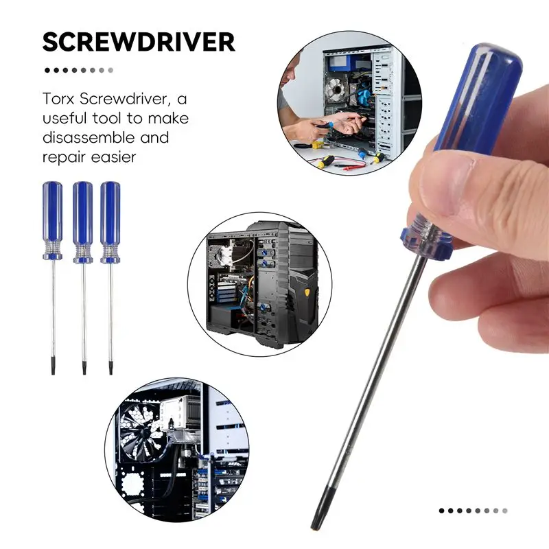 AFOURT-T8/T9/T10 Tamper Proof Screwdriver Security Torx Driver Disassembly For Ps3