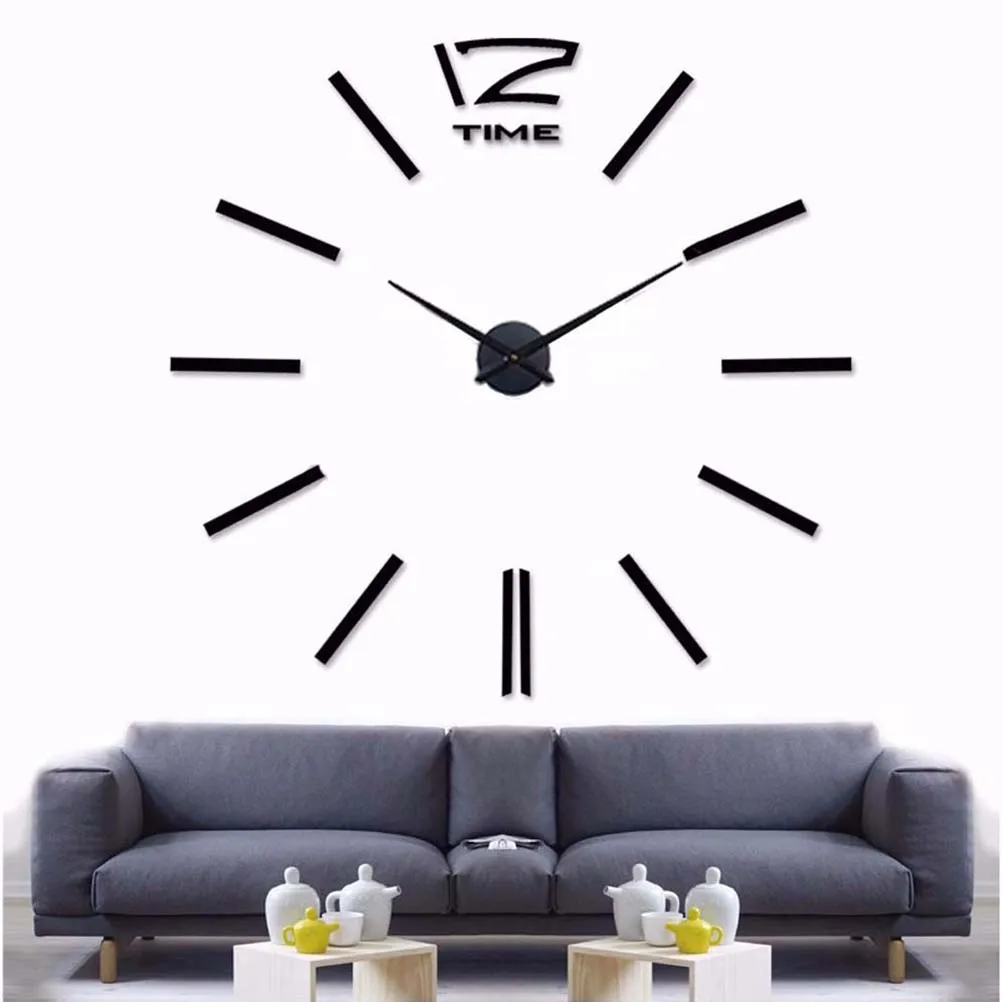 

Acrylic Wall Clock Mirror Hanging Decoration Easy Read Quiet Sweep Modern Room Office Cafe Decor
